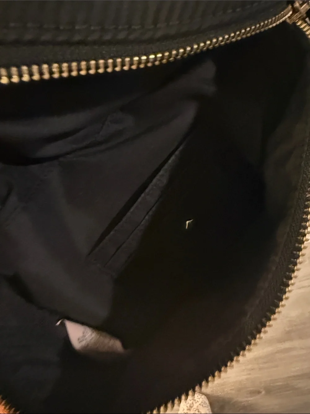 kate spade black leather crossbody belt bag with gold zipper